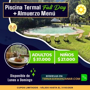 Promoción Termas Full Day + Almuerzo - Marzo
